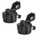 BIJISI Auto Spout Lid for YETI Rambler Bottles 18/26/36/64 oz - Black, Pack of 2