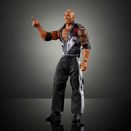 WWE Ultimate Edition Action Figure with Swappable Heads & Hands - The Rock 6-Inch Collectible Set