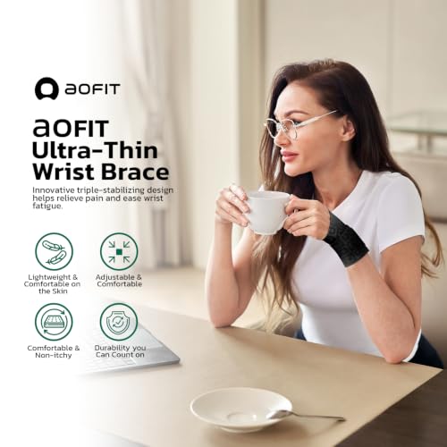 Support Wrist Brace for Carpal Tunnel Tendonitis Pain Relief Black - Reinforced