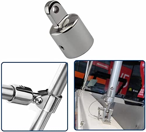 OUBULU 7/8 Inch Stainless Steel Bimini Top Hardware Kit - 12 PCS Boat Fittings Replacement
