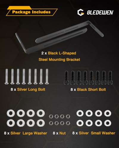 Gledewen L-Bracket Sound Bar Mount for Golf Carts - Universal Fit for SE18, SE26, SEB26, SEDS32
