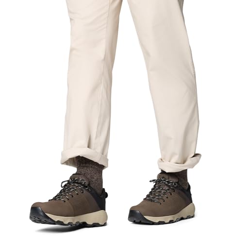 Columbia Men's Newton Nimble Waterproof Leather Hiking Shoes 10.5 Tundra/Black