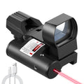 CVLIFE Rechargeable Red Dot Sight with Red/Green Laser & 4 Reticles for Hunting & Targeting