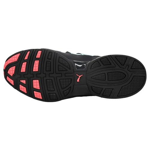 Women's PUMA Riaze Prowl Palm Mesh Shoes - Black, Pink, Aquamarine, Size 9