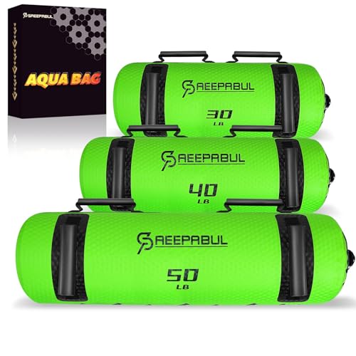 Diamond Green 3-Pack Water Weights for Full-Body Fitness - Portable Aqua Bags