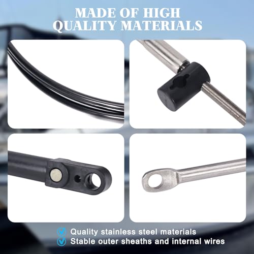 10ft Boat Throttle and Shift Control Cables Gen1/Gen2 for Mercury 600A/4000 - 2pcs