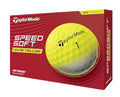 TaylorMade Speedsoft Ink Golf Ball - Yellow, 12 Pack, Low Compression, Bright Visibility