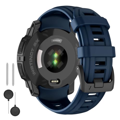 OVERSTEP Watch Bands Compatible with Instinct 3 Amoled Solar 50mm - Midnight Blue