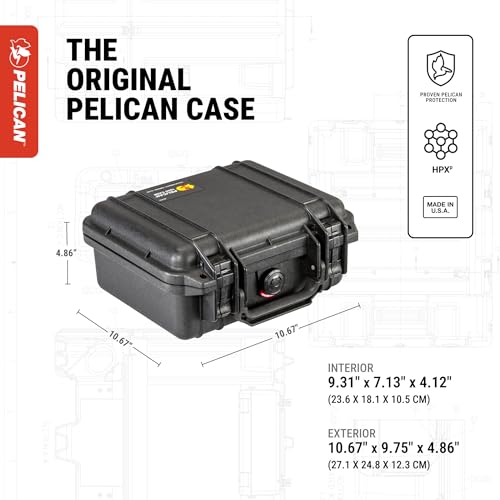 Pelican 1200 Waterproof Hard Case with Foam - OD Green, Single Variation