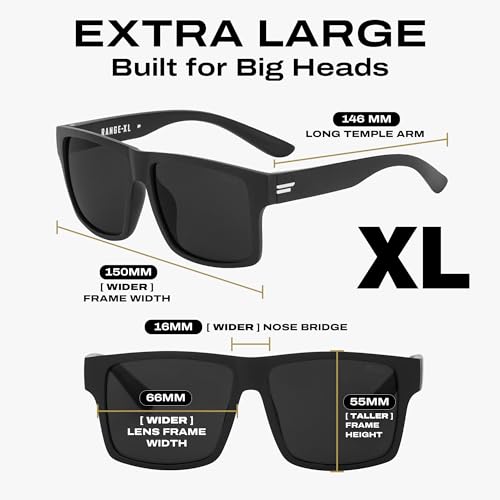 TOROE Super Dark Polarized CAT 4 Sunglasses XL-Range White Emblem