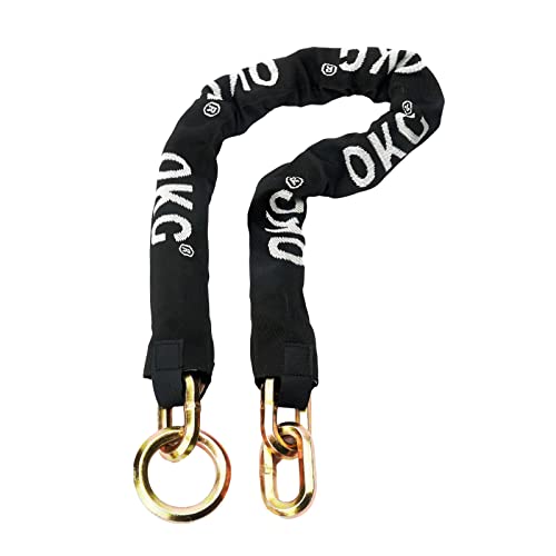 OKG 4ft x 1/2in Hexagonal Hardened Alloy Steel Security Chain - Heavy Duty Anti-Theft Lock for Motorcycles & Trailers