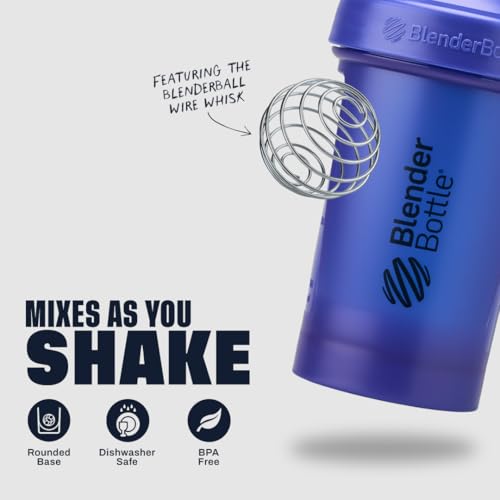 Shaker Bottle 28 oz BlenderBottle Classic V2 with Leak-Proof Lid - Reflex Blue