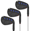 Yamato Full Face Golf Wedge Set 52°, 56°, 60° - Forged Spin Control with Full Face Grooves - Black Variation