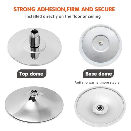 WUXIN H&P Silver Pole Dance Pole for Home - Spinning & Static, Adjustable Height, Portable Fitness Equipment