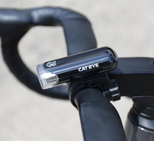 CATEYE HL-EL135N Bike Headlight – Bright 3 LED Bicycle Light with OptiCube™ Lens Technology, Easy Setup FlexTight™ Mount, Multiple Lighting Modes, Battery-Powered Operation, up to 320 Hours Runtime
