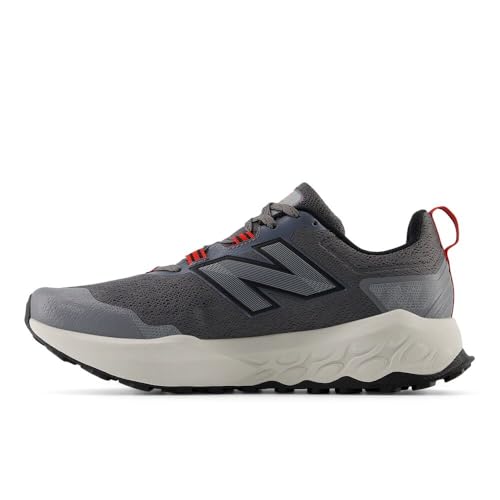 Men's Trail Running Shoe - New Balance Fresh Foam Garoé V2, 12 Castlerock Red Grey