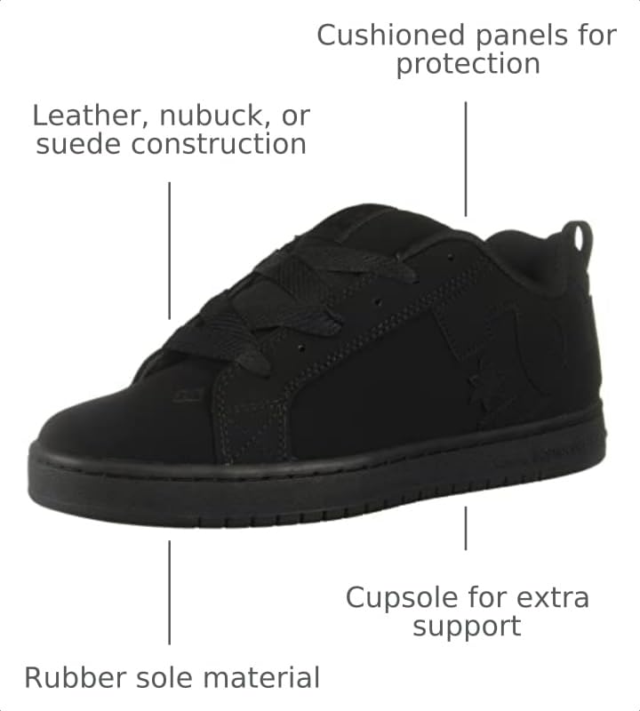 DC Mens Court Graffik Low Top Skate Shoes - Cushioned, Durable & Stylish