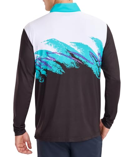 Tipsy Elves Men's Funny Golf Quarter Zip Pullover - Black Midnight Rip 'N Sip XL