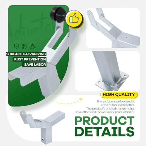 Boat Trailer Winch Stand with Adjustable Height & Trailer Rollers - Heavy Duty Steel