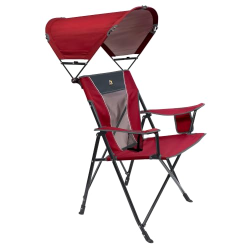 Sunshade Comfort Pro Folding Camping Chair with Canopy - Cinnamon Red - Variation of THIS listing