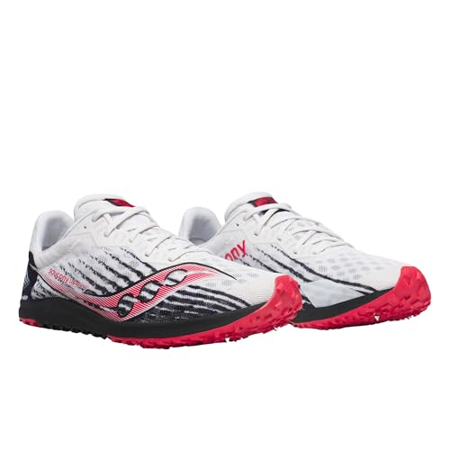 Men's Saucony Kilkenny XC9 Cross-Country Running Shoes - White Black, Size 11