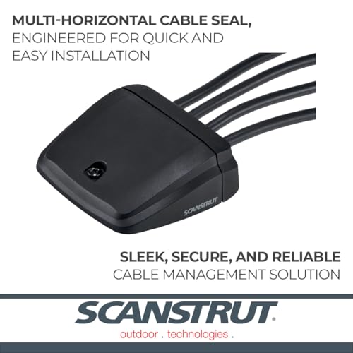 Horizontal Cable Seal for Marine and RV Wiring - Black, IP68 Waterproof