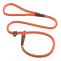 Slip Leash and Collar Combo for Small Dogs - 3/8 in x 6 ft, Orange, Made in USA