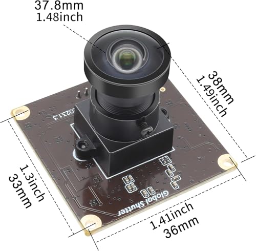 H120 Wide Angle No Distortion 2MP Global Shutter USB Camera 90FPS