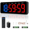 2-in-1 Digital Clock & Gym Timer for Tabata FGB EMOM Workout - Blue Red