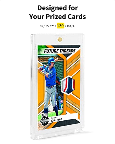 130PT Magnetic Card Holders for Trading Cards - Clear White 5 Pack - 2.52x3.54in