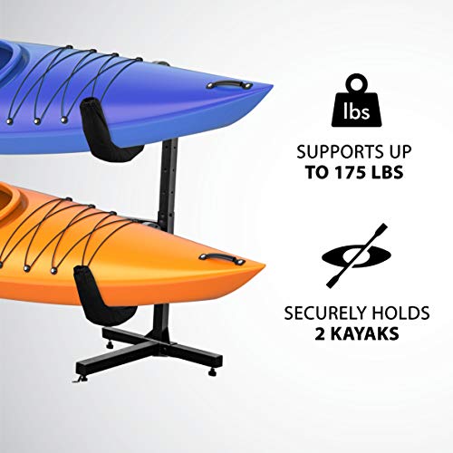 Freestanding Kayak Storage Rack 2 Level Heavy Duty Indoor Outdoor