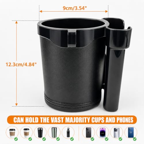 Bike Cup Holder with Phone & Keys - Handlebar Water Bottle Cage for E-Bike Scooter Stroller