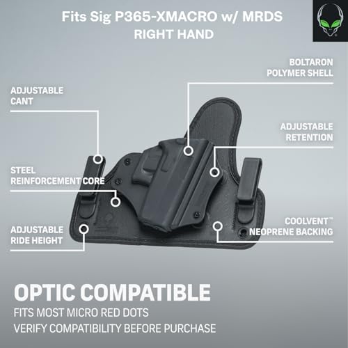 Alien Gear Cloak Tuck 3.5 IWB Holster for Sig P365-XMACRO MRDS - Right Hand, Custom Fit, Made in USA