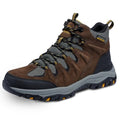 Men's Waterproof Hiking Boots - Skechers Rickter Branson Mid Top, 13 X-Wide Khaki