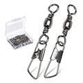Saltwater Fishing Swivel Set 74lb 50 Pcs Stainless Steel Barrel Snaps