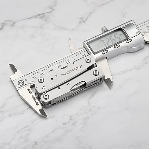 Roxon M2 Mini Multitool with Folding Scissors, 14-in-1 Pocket EDC Tool