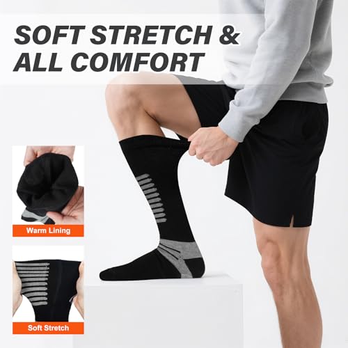 Rechargeable Heated Socks with 4 Levels for Outdoor Sports Winter Warmth
