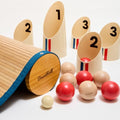 BocceRoll Yard Game - Modern Bocce Set with Ramp & Targets, Plain Balls, Portable Backyard & Beach Lawn Game