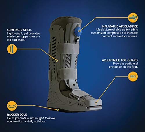 United Ortho 360 Air Walker Fracture Boot - Medium, Grey, Supportive Post-Op Boot