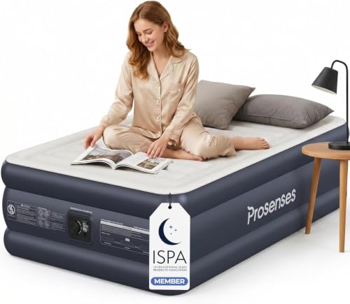 Twin XL Air Mattress with Built-in Pump - Twilight Blue, 18 Inch Elevated Support