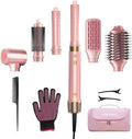 Pink StyleVibe 6-in-1 Air Styler with Hair Dryer & Auto-Wrap Curl - All Hair Types