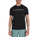 Men's UPF 50 Sun Short Sleeve Rash Guard Swimwear Large Black