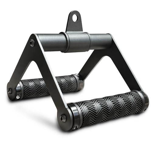 Double D Handle Cable Row Attachment - Rotating Lat Pulldown Handle for Gym