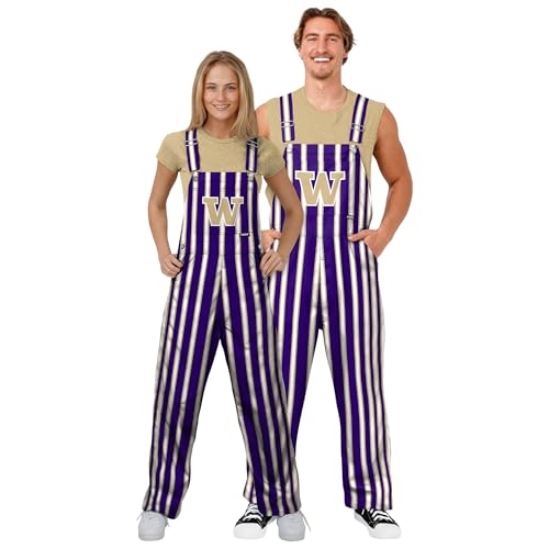 Washington Huskies NCAA Team Logo Bib Overalls - Medium Long, Team Colors