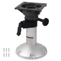 13.5-18 Inch Aluminum Boat Seat Pedestal with Slide & Locking Height, Swivel Base - Manual Adjustment