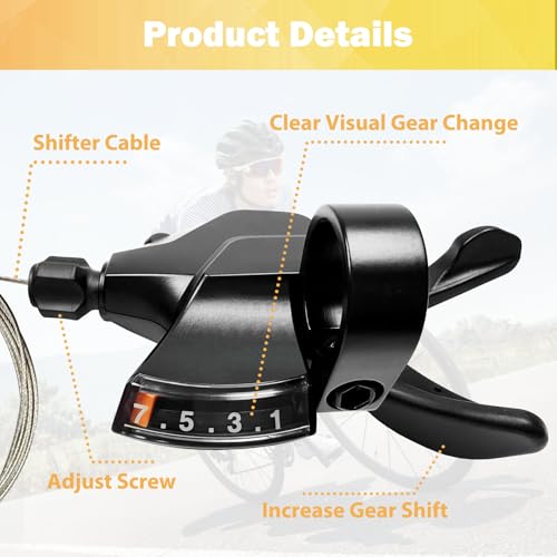 7 Speed Bike Shifter Right Thumb Gear Lever for MTB Road Bicycles