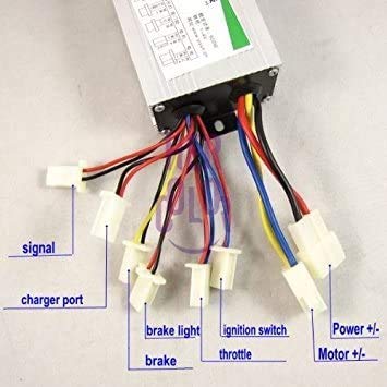 szzijia 24v 24 Volt 500w Motor Brush Speed Controller for Electric Bike Bicycle Scooter