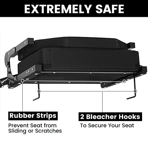 Portable Stadium Seat with Ultra Padded Foam Back Support and Shoulder Strap