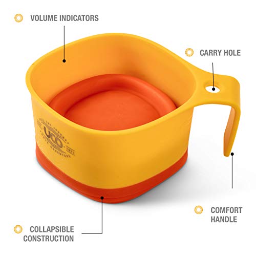 UCO Collapsible Camping Cup 12oz with Handle - Retro Sunrise / Venture 2 Pack