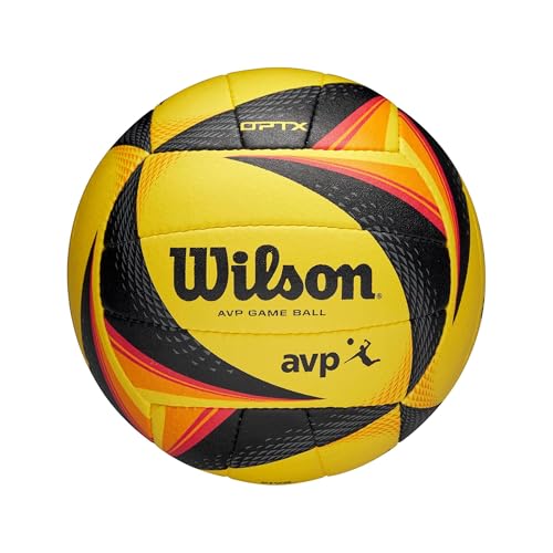 Wilson AVP OPTX Official Game Beach Volleyball - Signature Performance, Yellow/Black - Variation of THIS listing
